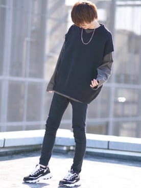 「SKECHERS（スケッチャーズ）のアイテム」を使った、taiさん（メンズ・179cm）の春コーディネート