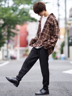 「kutir（クティール）のアイテム（ジャケット/アウター）」を使った、taiさん（メンズ・179cm）の秋コーディネート