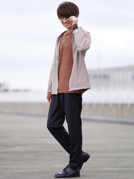 「EMMA CLOTHES（エマクローズ）のアイテム（ブルゾン）」を使った、taiさん（メンズ・179cm）の秋コーディネート