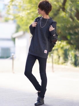 「BASQUE magenta（バスクマゼンタ）のアイテム（Tシャツ/カットソー）」を使った、taiさん（メンズ・179cm）の秋コーディネート