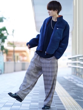 「RAGEBLUE（レイジブルー）のアイテム（ブルゾン）」を使った、taiさん（メンズ・179cm）の秋コーディネート