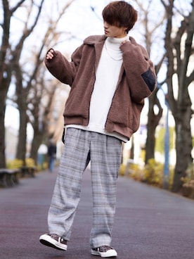 「act'm（アクトム）のアイテム（ブルゾン）」を使った、taiさん（メンズ・179cm）の冬コーディネート