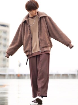「act'm（アクトム）のアイテム（ブルゾン）」を使った、taiさん（メンズ・179cm）の冬コーディネート