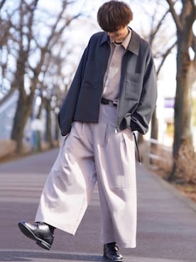 「act'm（アクトム）のアイテム（ブルゾン）」を使った、taiさん（メンズ・179cm）の冬コーディネート