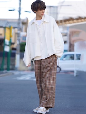 「act'm（アクトム）のアイテム（ブルゾン）」を使った、taiさん（メンズ・179cm）の冬コーディネート