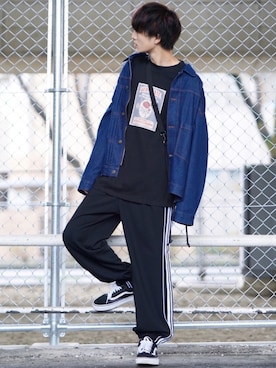 「バラ柄」｜「アイテム（ジャケット/アウター）」を使った、taiさん（メンズ・179cm）の春コーディネート
