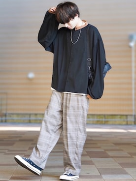 「act'm（アクトム）のアイテム（バッグ）」を使った、taiさん（メンズ・179cm）の春コーディネート