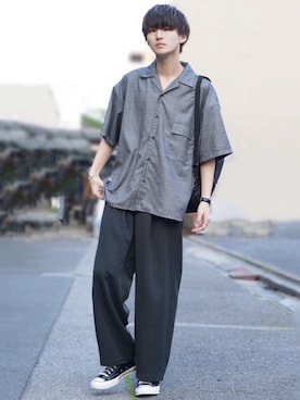 「act'm（アクトム）のアイテム（バッグ）」を使った、taiさん（メンズ・179cm）の春コーディネート