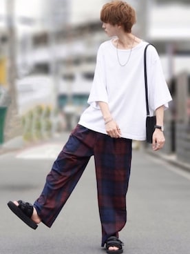 「suicoke（スイコック）のアイテム」を使った、taiさん（メンズ・179cm）の夏コーディネート