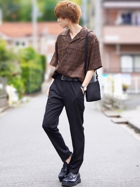 「act'm（アクトム）のアイテム（シューズ）」を使った、taiさん（メンズ・179cm）の夏コーディネート