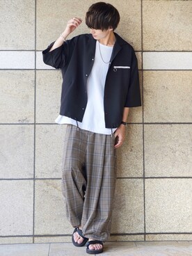 「suicoke（スイコック）のアイテム」を使った、taiさん（メンズ・179cm）の夏コーディネート