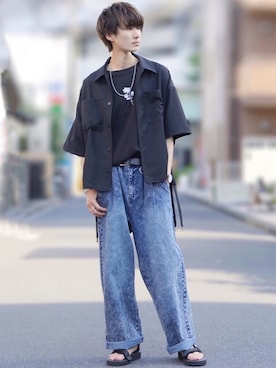 「suicoke（スイコック）のアイテム」を使った、taiさん（メンズ・179cm）の夏コーディネート