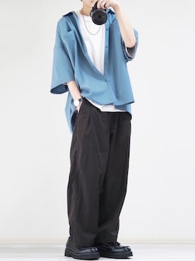 「act'm（アクトム）のアイテム（シューズ）」を使った、taiさん（メンズ・179cm）の夏コーディネート