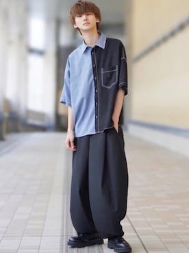 「act'm（アクトム）のアイテム（シューズ）」を使った、taiさん（メンズ・179cm）の夏コーディネート