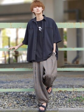 「suicoke（スイコック）のアイテム」を使った、taiさん（メンズ・179cm）の夏コーディネート