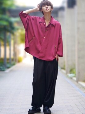 「act'm（アクトム）のアイテム（シューズ）」を使った、taiさん（メンズ・179cm）の夏コーディネート