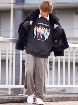「act'm（アクトム）のアイテム（ブルゾン）」を使った、taiさん（メンズ・179cm）の秋コーディネート