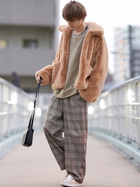「act'm（アクトム）のアイテム（ブルゾン）」を使った、taiさん（メンズ・179cm）の秋コーディネート