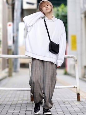 「act'm（アクトム）のアイテム（シューズ）」を使った、taiさん（メンズ・179cm）の秋コーディネート
