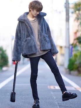 「act'm（アクトム）のアイテム（ブルゾン）」を使った、taiさん（メンズ・179cm）の秋コーディネート