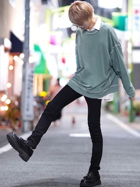 「act'm（アクトム）のアイテム（シューズ）」を使った、taiさん（メンズ・179cm）の秋コーディネート