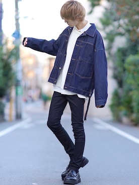 「act'm（アクトム）のアイテム（ニット/セーター）」を使った、taiさん（メンズ・179cm）の秋コーディネート