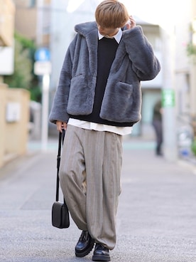 「act'm（アクトム）のアイテム（ブルゾン）」を使った、taiさん（メンズ・179cm）の秋コーディネート