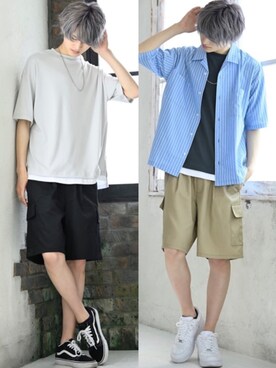 しまむら シマムラ のカーゴパンツを使ったメンズ人気ファッションコーディネート Wear