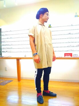 「revertical（リバーティカル）のアイテム（パンツ）」を使った、optics-aimさん（メンズ・163cm）の夏コーディネート