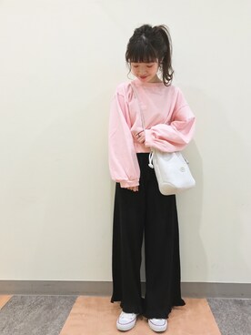 「Dior」｜「アイテム（スウェット）」を使った、Matanoriさん（レディース・154cm）の冬コーディネート