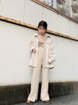 「アイテム（ブーツ、オレンジ系）」を使った、Matanoriさん（レディース・154cm）の冬コーディネート