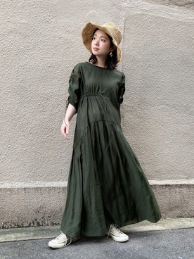 「Kastane（カスタネ）のアイテム（ハット）」を使った、Matanoriさん（レディース・154cm）の春コーディネート