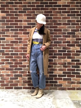 「NOMBRE IMPAIR（ノンブルアンペール）のアイテム（チェスターコート）」を使った、tahara.さん（レディース・164cm）の冬コーディネート