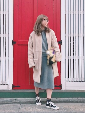 「LAGUNAMOON（ラグナムーン）のアイテム（その他アウター）」を使った、ʜᴀʀᴜᴋᴀさん（レディース・163cm）の冬コーディネート