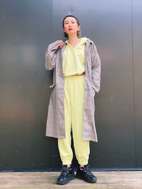 「アイテム（スウェットパンツ）」を使った、ʜᴀʀᴜᴋᴀさん（レディース・163cm・20代）の春コーディネート