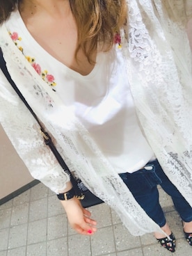 「ショッピング」｜「アイテム（アナログ腕時計）」を使った、Yuu.さん（レディース・155cm）の春コーディネート