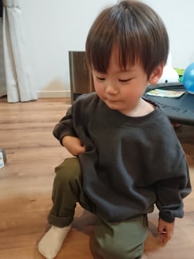 「アイテム（スウェット）」を使った、NAMIさん（キッズ・90cm）の春コーディネート
