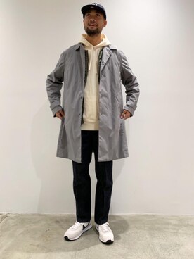 「RECOMMEND  ITEM STYLING」｜「アイテム（ステンカラーコート）」を使った、Yukihiro Yamamotoさん（メンズ・180cm）の秋コーディネート
