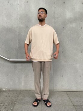 「KANEKO OPTICAL（カネコオプティカル）のUNITED ARROWS by KANEKO OPTICAL Kevin/アイウェア MADE IN JAPAN（メガネ、その他）」を使った、Yukihiro Yamamotoさん（メンズ・181cm）の春コーディネート