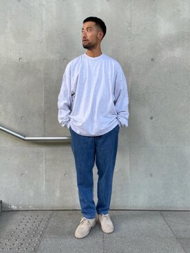 「Railroad Sock（レイルロードソック）の＜RAILROAD SOCK＞ 2P SOCKS/ソックス（ソックス/靴下、ホワイト系）」を使った、Yukihiro Yamamotoさん（メンズ・181cm）の秋コーディネート