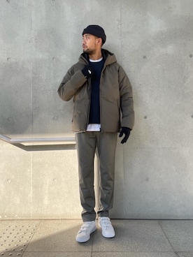 「RECOMMEND  ITEM STYLING」｜「アイテム（ダウンジャケット/コート）」を使った、Yukihiro Yamamotoさん（メンズ・181cm）の冬コーディネート
