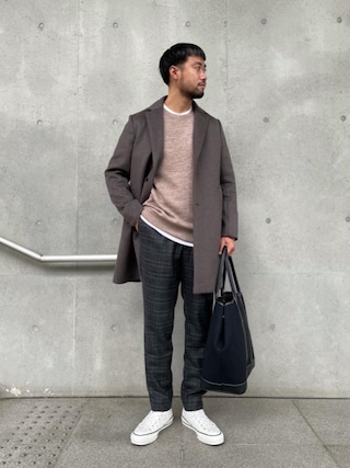 ソリッド 120S メルトン チェスターコートを使った人気ファッション