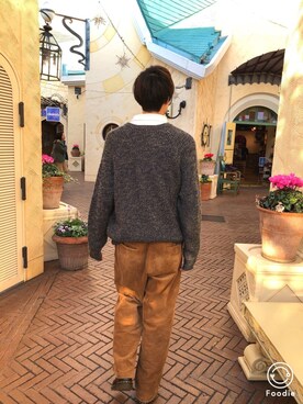 「しまむら（シマムラ）のアイテム（その他アンダーウェア/インナー）」を使った、すなくんさん（メンズ・179cm）の冬コーディネート
