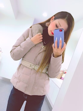 「LIPSERVICE（リップサービス）のアイテム（ダウンジャケット/コート）」を使った、LUIさん（レディース・161cm）の冬コーディネート