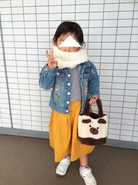 「SEVENDAYS=SUNDAY（セブンデイズサンデイ）のアイテム（スカート）」を使った、ktootkaaさん（キッズ・100cm）の冬コーディネート