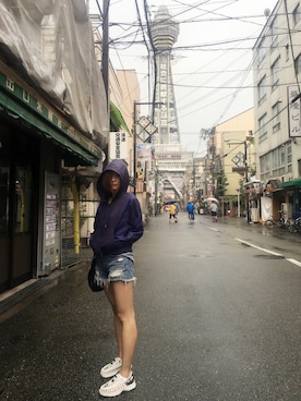 「adidas by Stella McCartney（アディダスバイステラマッカートニー）のアイテム（ジャケット/アウター）」を使った、__loveyui__さん（レディース・152cm）の夏コーディネート