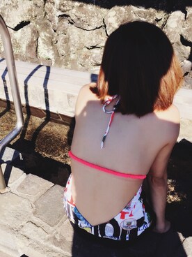 「PAMEO POSE(パメオポーズ)のアイテム(水着)」を使った、__loveyui__さん(レディース・152cm)の夏コーディネート