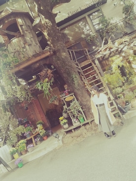 「Boisson Chocolat（ボワソンショコラ）のアイテム」を使った、Sakyさん（レディース・152cm）の春コーディネート