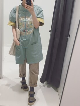 「日常」｜「アイテム（サンダル）」を使った、wakuwakuさん（レディース・165cm）の夏コーディネート