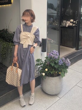 「日系休闲」｜「アイテム（ワンピース/ドレス）」を使った、wakuwakuさん（レディース・165cm）の夏コーディネート